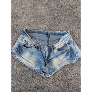 Blues Society Jean Shorts Womens Size 5 6 Acid Wash Distressed Denim Cutoff